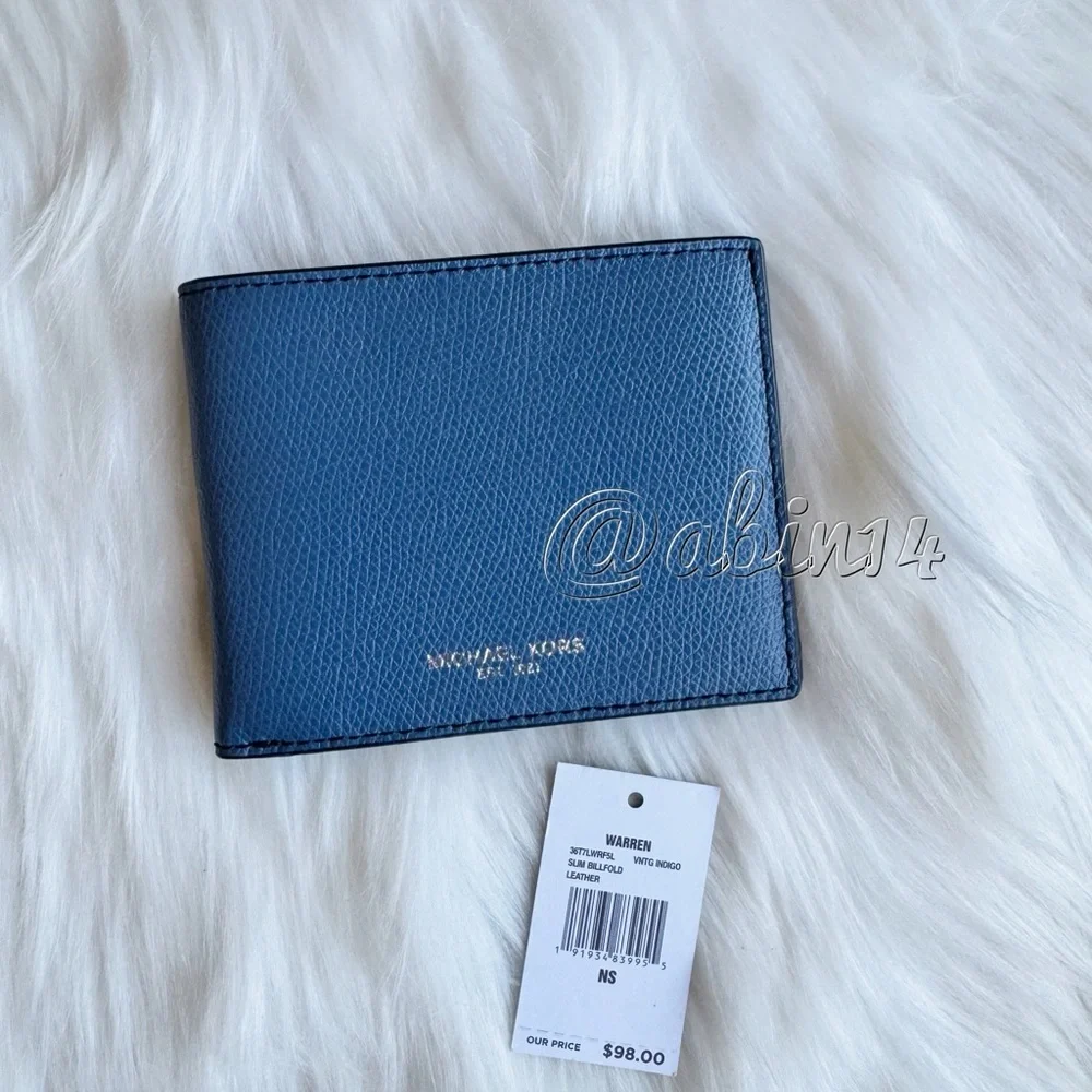 NWT Michael Kors Leather Slim Billfold Wallet